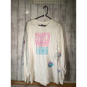 Preppy Streetwear Coquette Utility Pepsi Men's White Long Sleeve XL